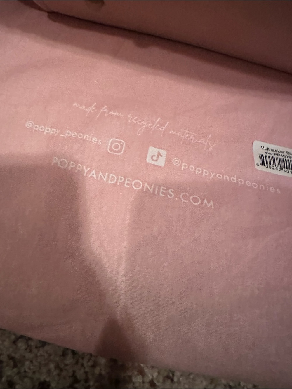 Poppy & Peonies Multitasker Pale Pink Pebbled Leather Tote Bag viral TikTok - Picture 2 of 9